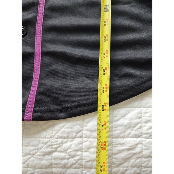 Bass Canyon #23 Black & Purple Embroidered Sportswear Festival Baseball Jersey M - Picture 9 of 12